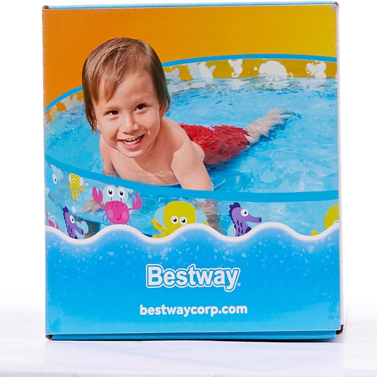 Bestway Fill-N-Fun Sea Creature Paddling Pool Blue 48-Inch x 10-Inch BW55028
