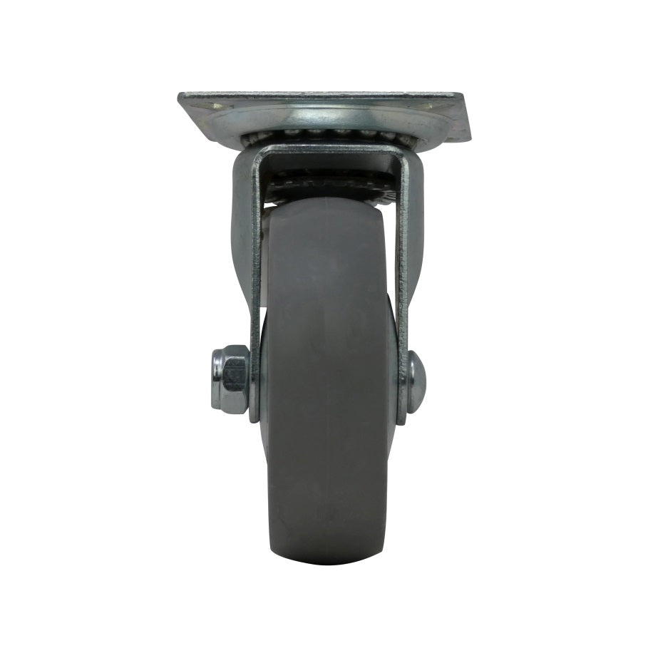 Select Hardware Ambassador Heavy Duty Swivel Plate Castor TPR Wheel Grey 100mm 611006 | Heavy Duty Caster Wheel | 100mm Swivel Caster | TPR Caster Wheel | Industrial Caster Wheel | Grey Caster Wheel | Swivel Plate Caster
