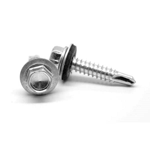 Best Bulk Packs Self Drill Screw Hex Head Bonded Washer Silver 5.5mm x 19mm Pack of 30 ST22