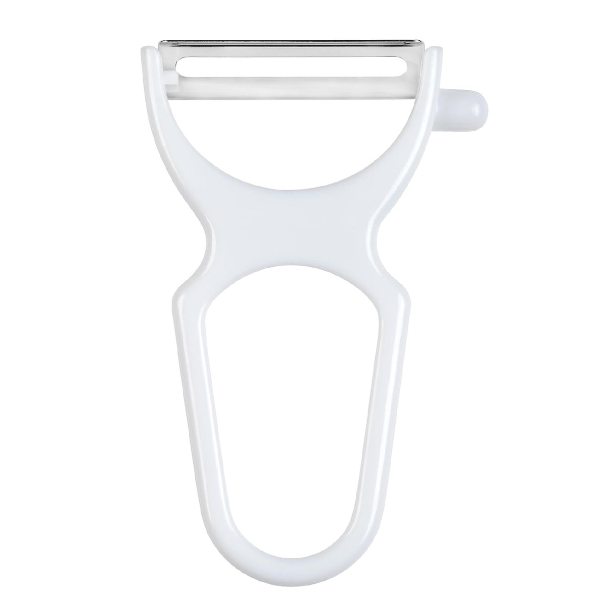 Chef Aid Speed Peeler White W1782 | Quick and Easy Swivel Peeler | Double Edged Steel Peeling Blade | Plastic Grip Handle for Comfort | BPA Free | Dishwasher Safe