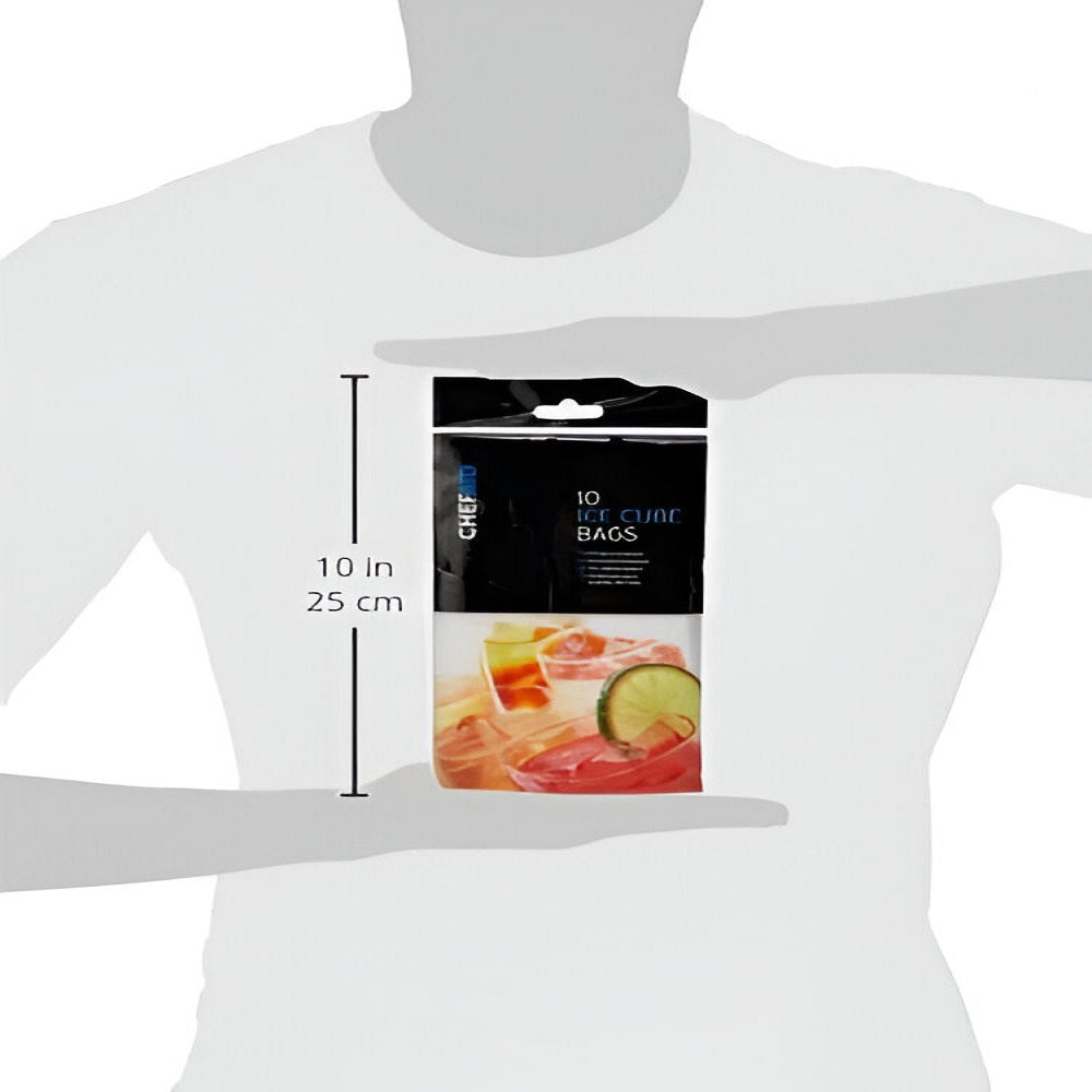 Chef Aid Ice Cube Bags Transparent 10-Inch Pack of 10 BT5022N
