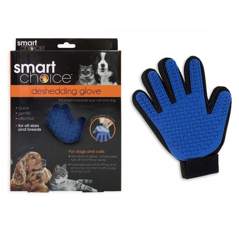 RSW Smart Choice Pet Deshedding Grooming Glove Assorted Colours SC604 | Adjustable Strap | Soft Touch