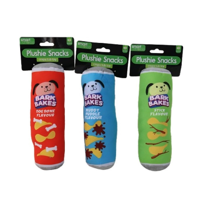 RSW Smart Choice Squeaky Snacks Plush Dog Toy Assorted Colours SC1559 | Soft and Cuddly Plush | Fun Squeaker to Encourage Play | Ideal Comforting Companion