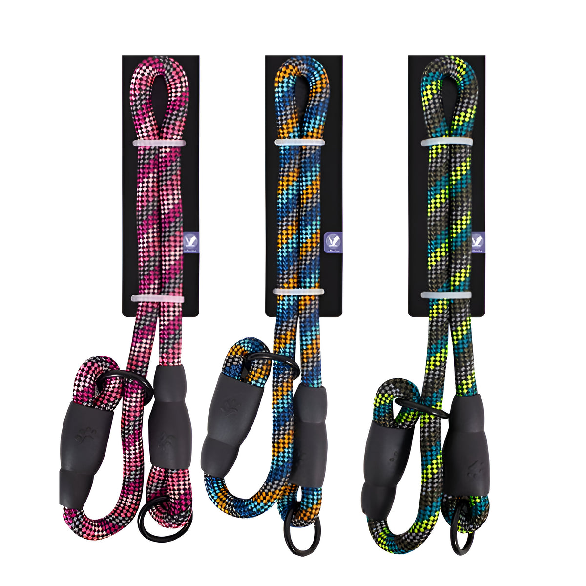 RSW Smart Choice Slip Dog Collar with Reflective Rope Assorted Colours 55cm x 1.2cm Pack of 1 SC1738