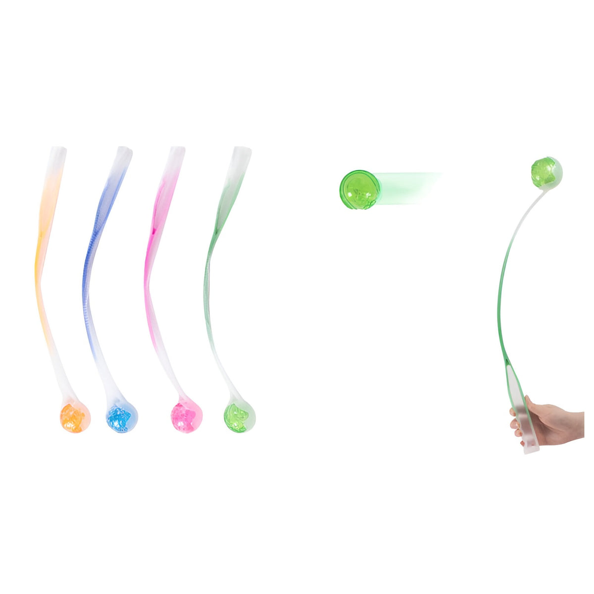 RSW Smart Choice Ball Chucker with Squeaky Rubber Ball Assorted Colours 60cm Pack of 1 SC127 | Squeaks | Dental | Great for Games of Throw and Fetch | Easy to Pick up the Ball with the Hands Free Design
