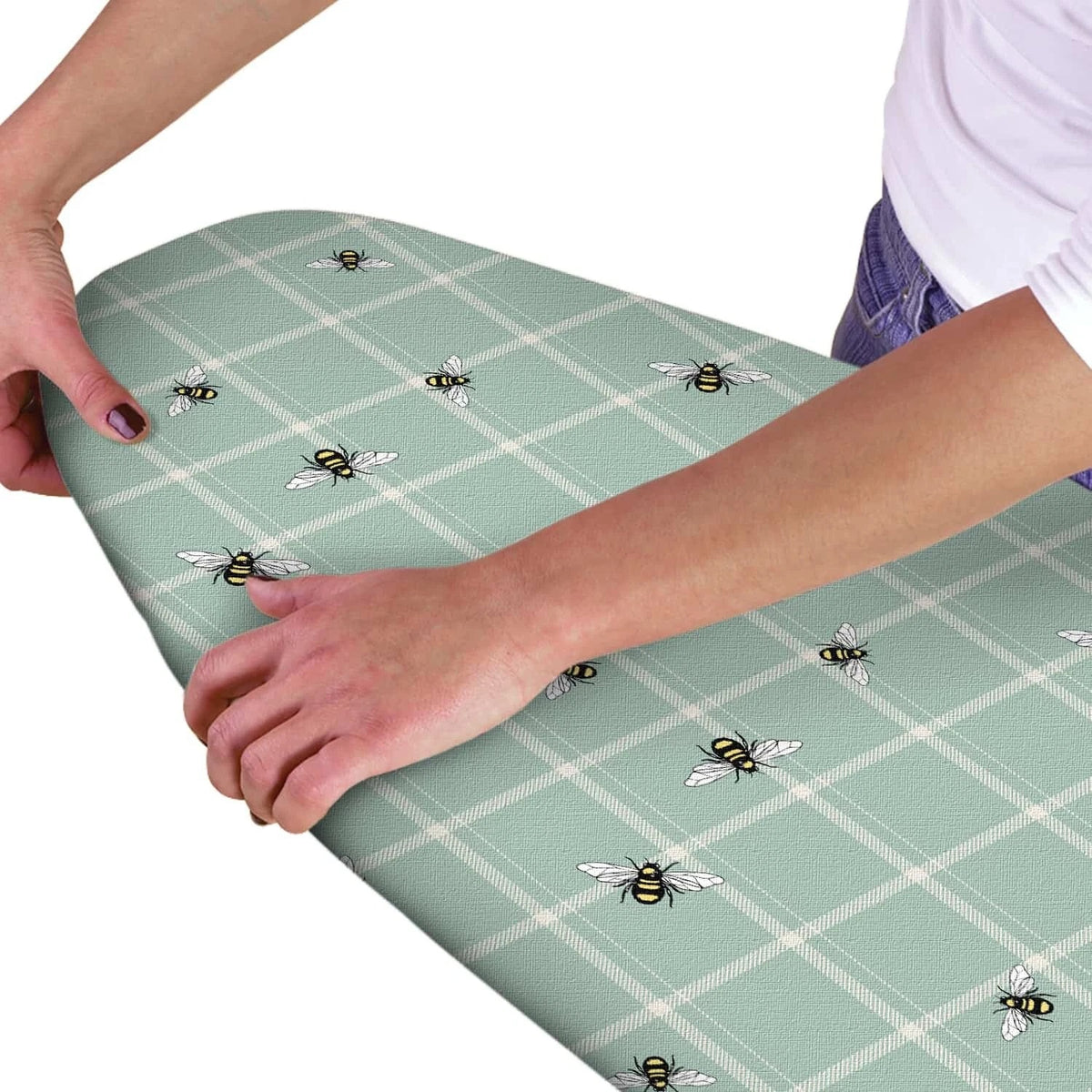 Country Club EZ-Fit Elasticated Ironing Board Cover Multicoloured Assorted Patterns Pack of 1 LAU237546 | Quick and Easy Fitting | Machine Washable | Deep Double Layer | Fits Most Ironing Boards | Cotton Face | Polyester Lining