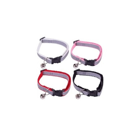 World of Pets Reflective Cat Collar with Bell Assorted Colours 20cm-30cm Pack of 1 WP712 | Quick Release Safety Buckle | Adjustable | Designed to Unclip in an Emergency
