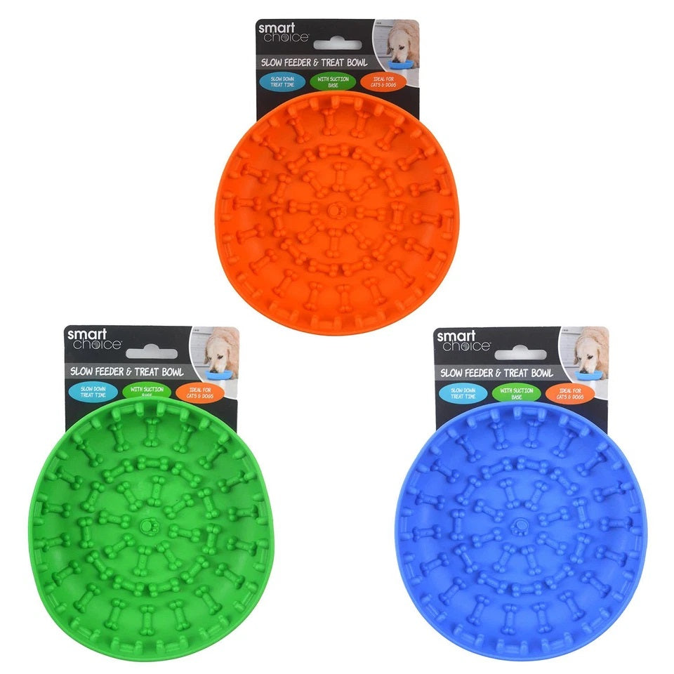 RSW Smart Choice Slow Feeder Treat Bowl with Suction Base Assorted Colours SC1499 | Ideal for Both Cats and Dogs | Making Treat Time a Fun and Stimulating Game | Helps to Calm and Soothe Your Pet | Can be Frozen for Refreshing and Long Lasting Fun