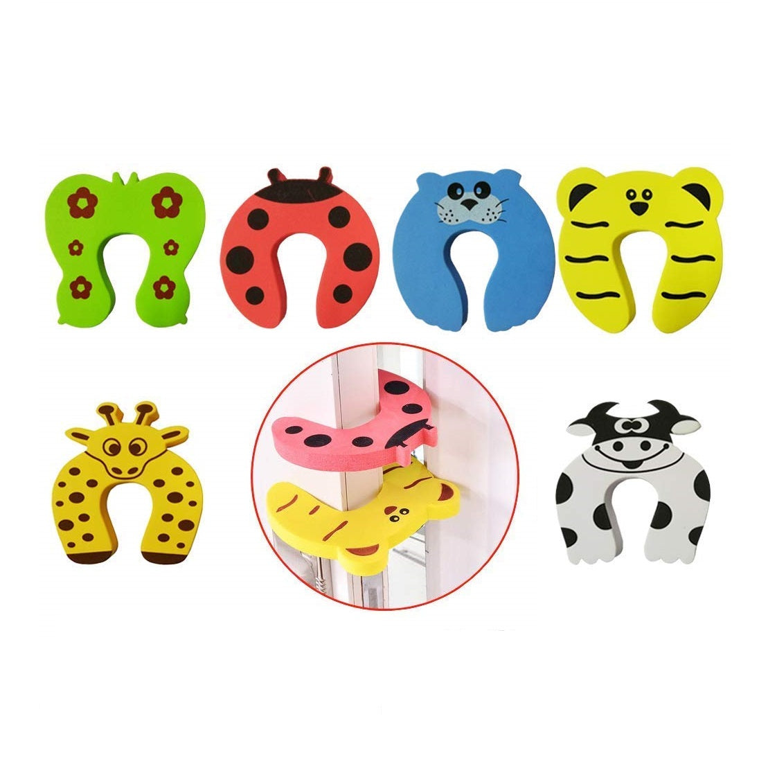 Weikang Animal Door Stopper Assorted Colours Pack of 2 AK047D | Assorted Cute Animal Designs | Non-Toxic