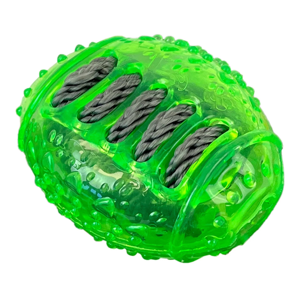 Pooch 2-in-1 Rugby Ball and Frisbee Pet Toy Assorted Colours Pack of 2 PET173172 | Interactive Chew and Fetch Toy