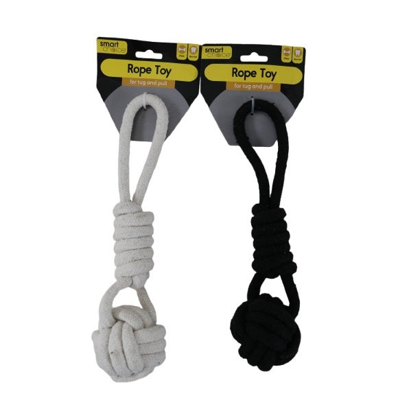 Smart Choice Rope Dog Toy Assorted Colours Pack of 1 SC1716 | Tug and Pull Chew Toy | Dental Health Support | Interactive Play for Dogs
