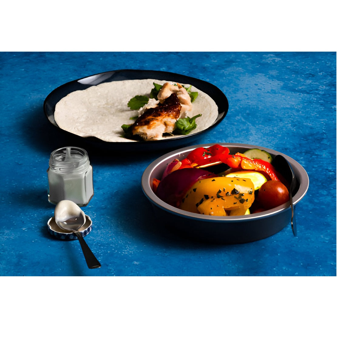 Betterware Air Fryer Accessories Deep Round Tins Assorted 17cm Pack of 2 71020 | High Performance | Non-Stick | Dishwasher Safe