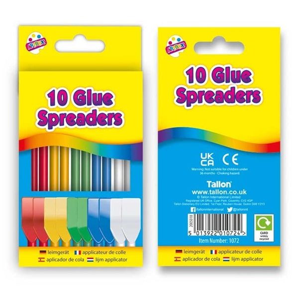 Tallon Artbox Plastic Glue Spreaders Assorted Colours Pack of 10 1072