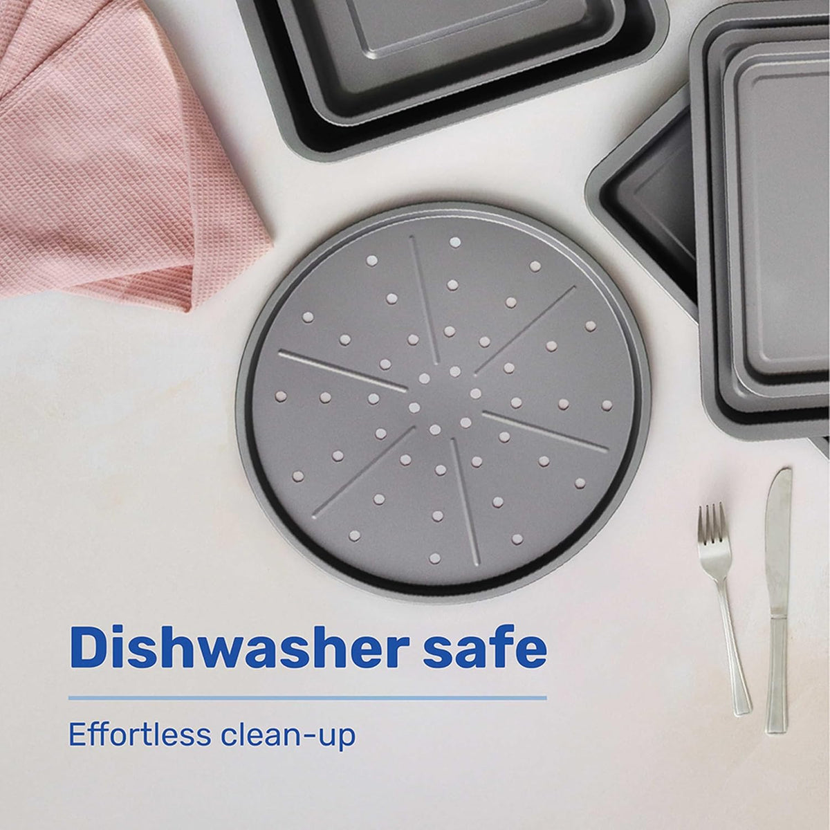 Betterware Essentials Oven Tray Grey 39cm 67000 | Non-Stick Coating for Easy Release | Dishwasher Safe for Hassle-Free Cleanup | Fridge and Freezer Safe | Designed to Stack