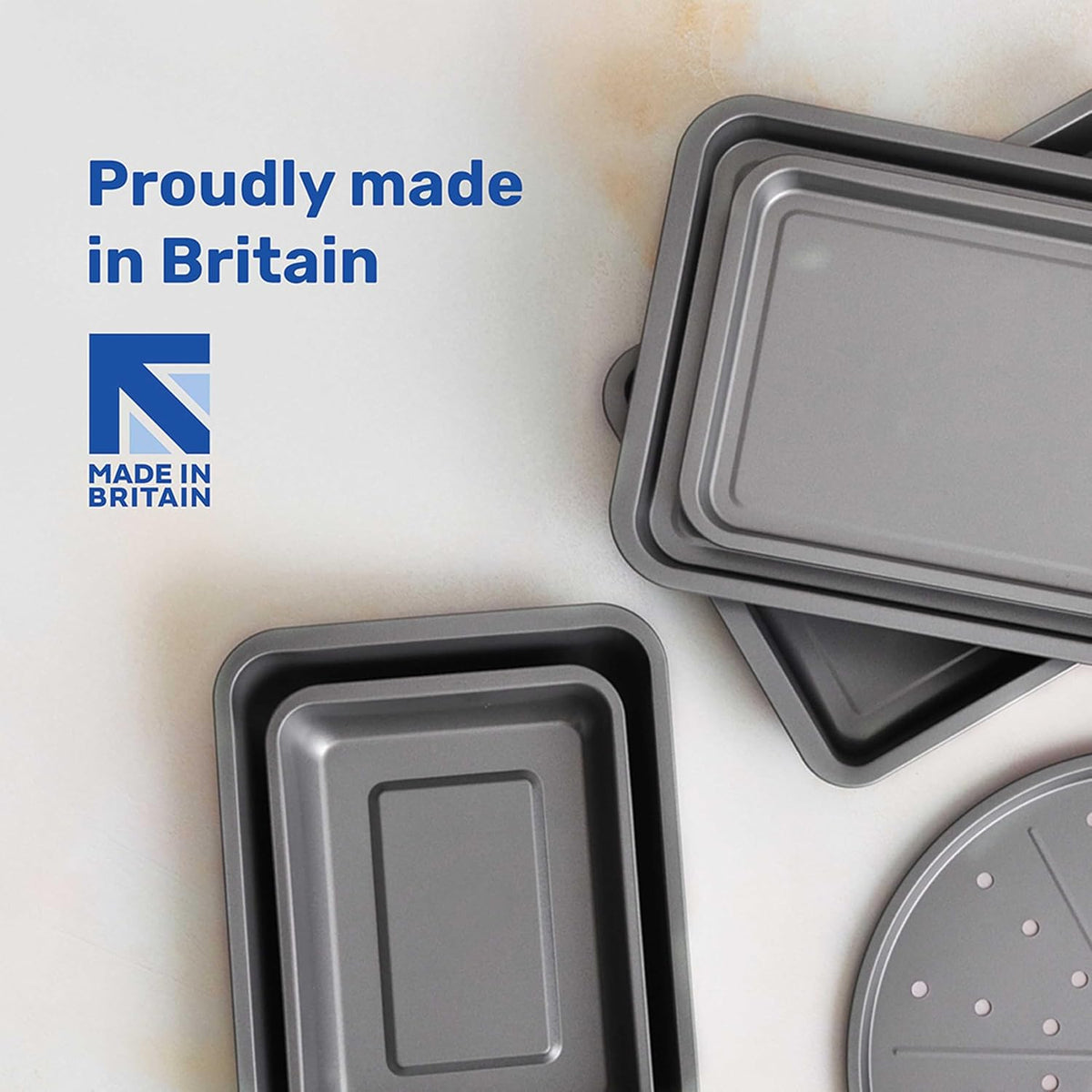Betterware Essentials Oven Tray Grey 39cm 67000 | Non-Stick Coating for Easy Release | Dishwasher Safe for Hassle-Free Cleanup | Fridge and Freezer Safe | Designed to Stack