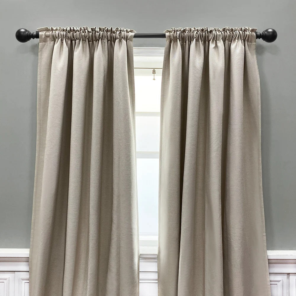 Adorn Metal Ball Adjustable Curtain Pole Assorted Colours Pack of 1 AJ033A | Extendable Length 60cm-120cm | For Home and Office | Installation Brackets Included