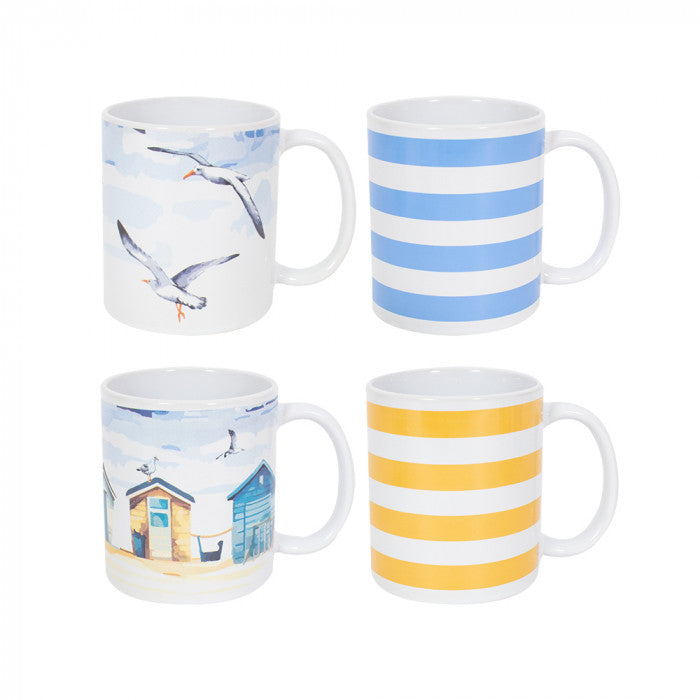 RSW Mad About Mugs Ceramic Seaside Design Mug Assorted Colours 11oz Pack of 1 AM4446 | Coffee and Tea Cups | Dishwasher and Microwave Safe
