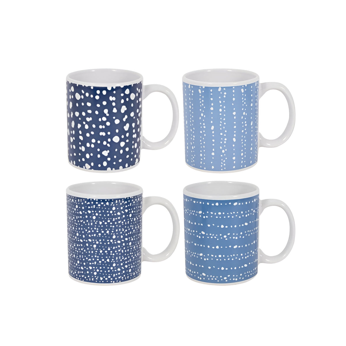 RSW International Spot Design Mugs Assorted 9.5cm x 8cm 11oz Pack of 1 AM4349 | Microwave and Dishwasher Safe