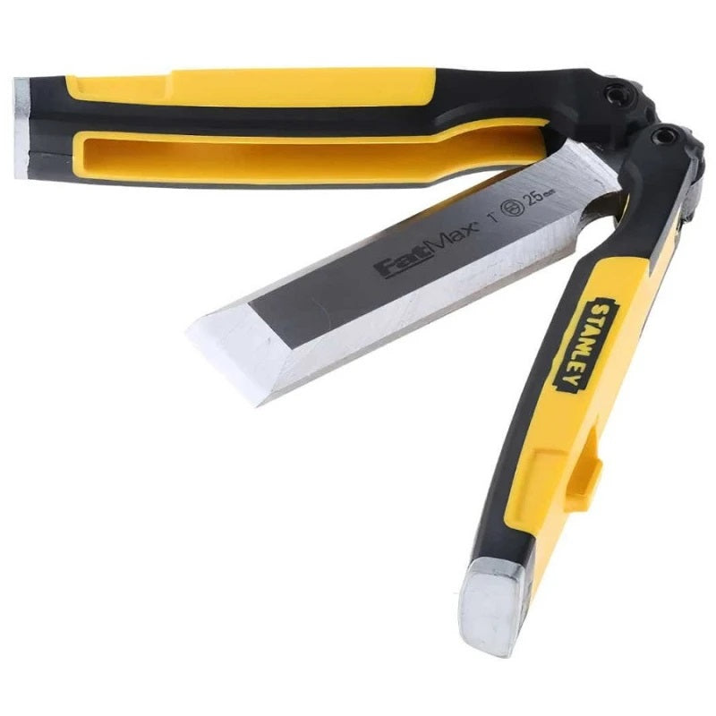 Stanley Fatmax Folding Pocket Chisel Yellow and Black 25mm FMHT0-16145 | Heavy Duty Woodworking Tool | With Retractable Blade and Ergonomic Handle