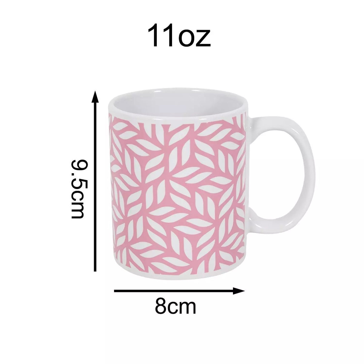 RSW Mad About Mugs Ceramic Leaf Design Mug Assorted Colours 11oz Pack of 1 AM4348 | Coffee and Tea Cups | Dishwasher and Microwave Safe