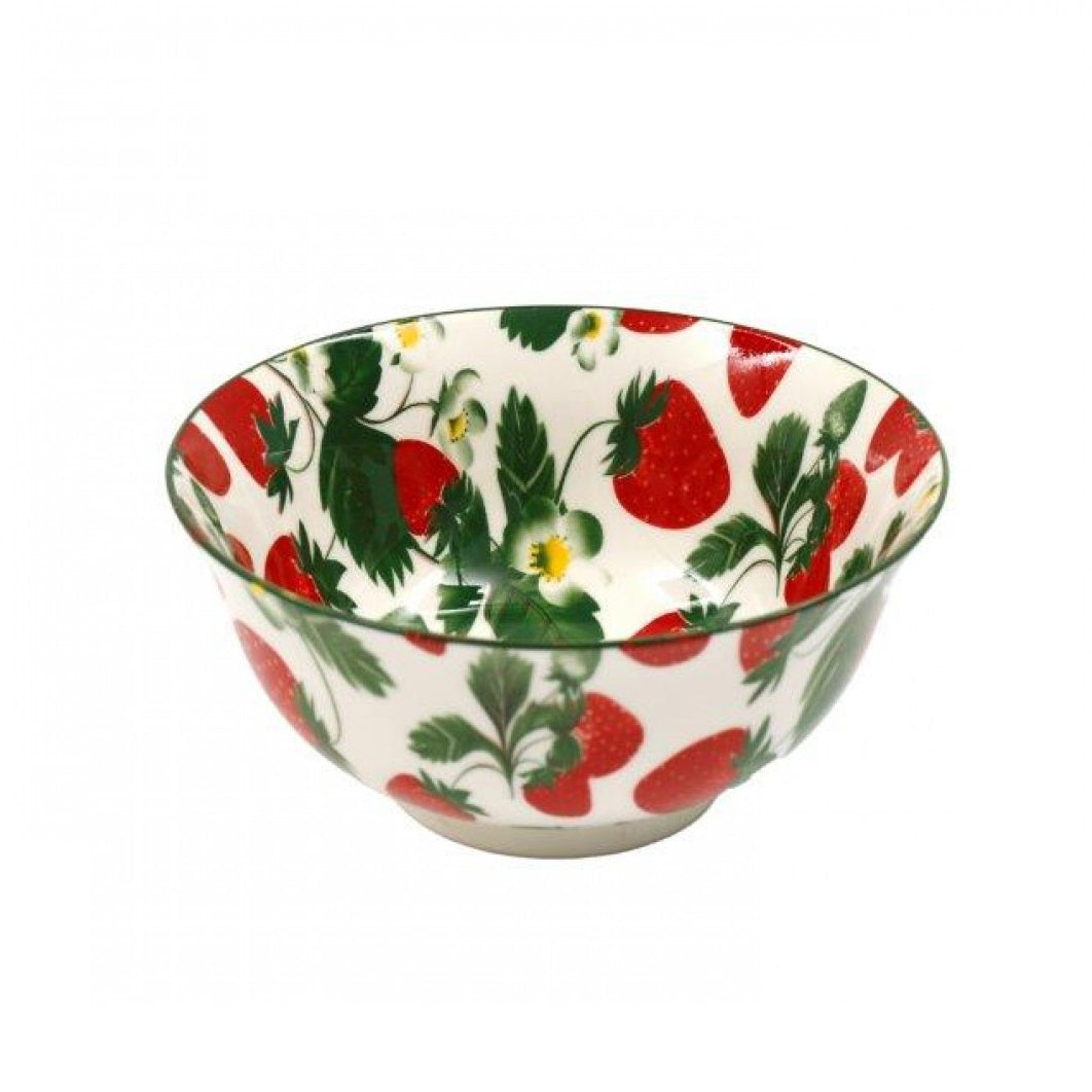 SiL Strawberry Field Bowl Multicoloured Large 160mm x 70mm x 160mm KG3853 | Colourful Fruit Design | Lightweight | Serving Bowl for Cereal-Snacks or Salads