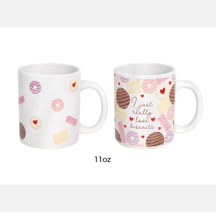 RSW Mad About Mugs Ceramic Biscuit Design Mug Assorted Colours 11oz Pack of 1 AM4449 | Coffee and Tea Cups | Dishwasher and Microwave Safe
