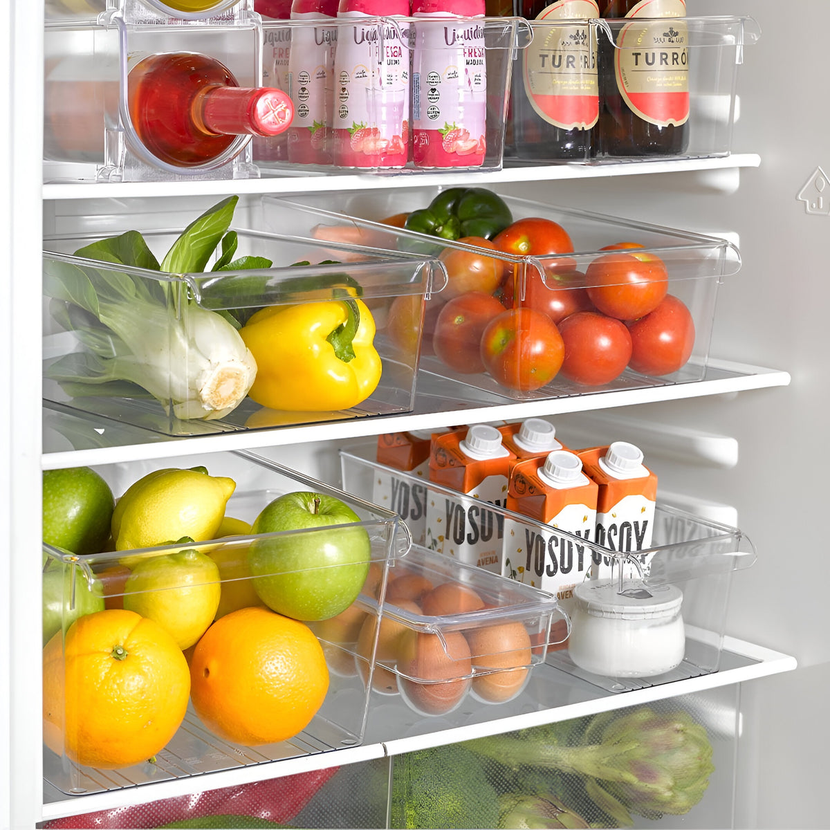 PlasticForte Fridge Organiser No.11 Clear 18cm x 37cm x 10cm 12542