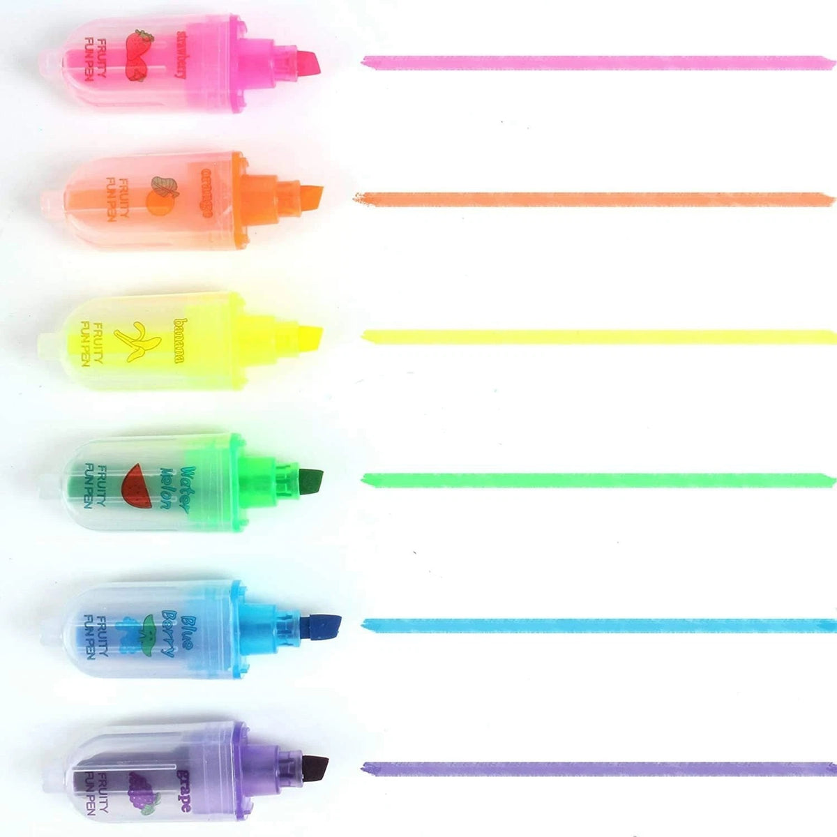 Tallon Artbox Scented Mini Highlighter Pens Assorted Colours Pack of 6 4072 | Great Creative Fun | Assorted Fruity Scents | Safe and Non Toxic