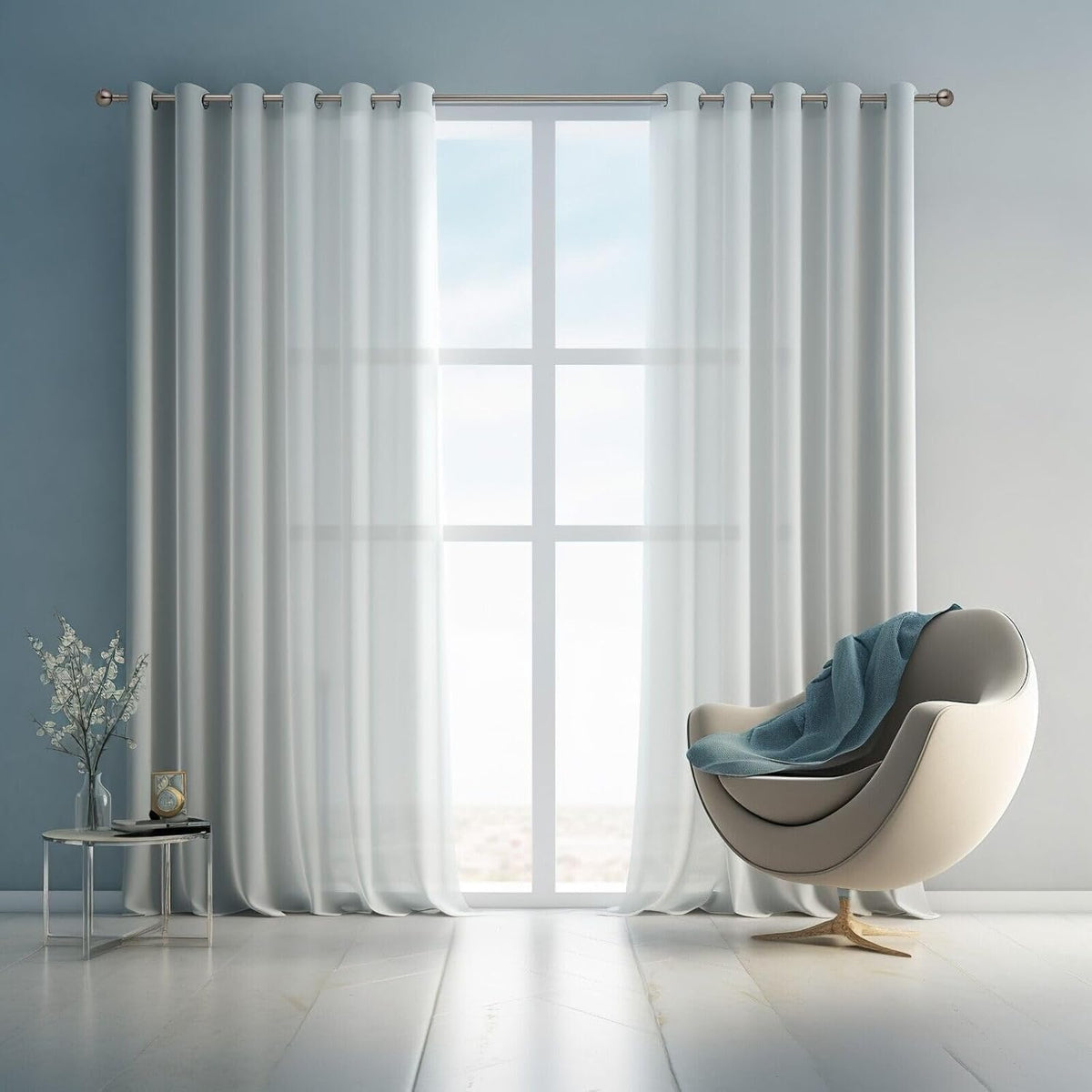 Adorn Metal Ball Adjustable Curtain Pole Assorted Colours Pack of 1 AJ033C | Extendable Length 150cm-300cm | For Home and Office | Installation Brackets Included