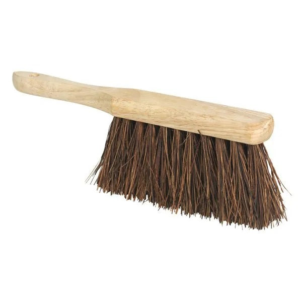 Banister Natural Bassine Fiber Bristles Brush with Wooden Handle Brown 11-Inch 6329 | Heavy-Duty Scrubbing Brush | For Outdoor-Garage and Workshop Cleaning