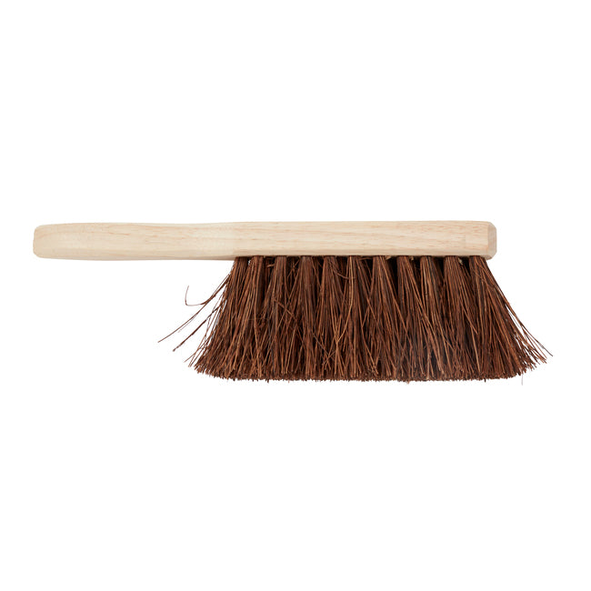 Banister Natural Bassine Fiber Bristles Brush with Wooden Handle Brown 11-Inch 6329 | Heavy-Duty Scrubbing Brush | For Outdoor-Garage and Workshop Cleaning