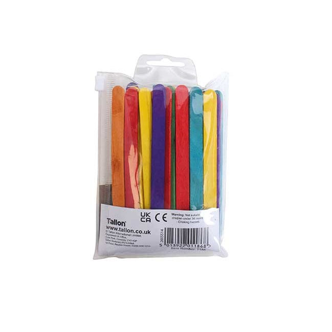 Tallon Artbox Coloured Craft Sticks Assorted Colours Pack of 50 1186