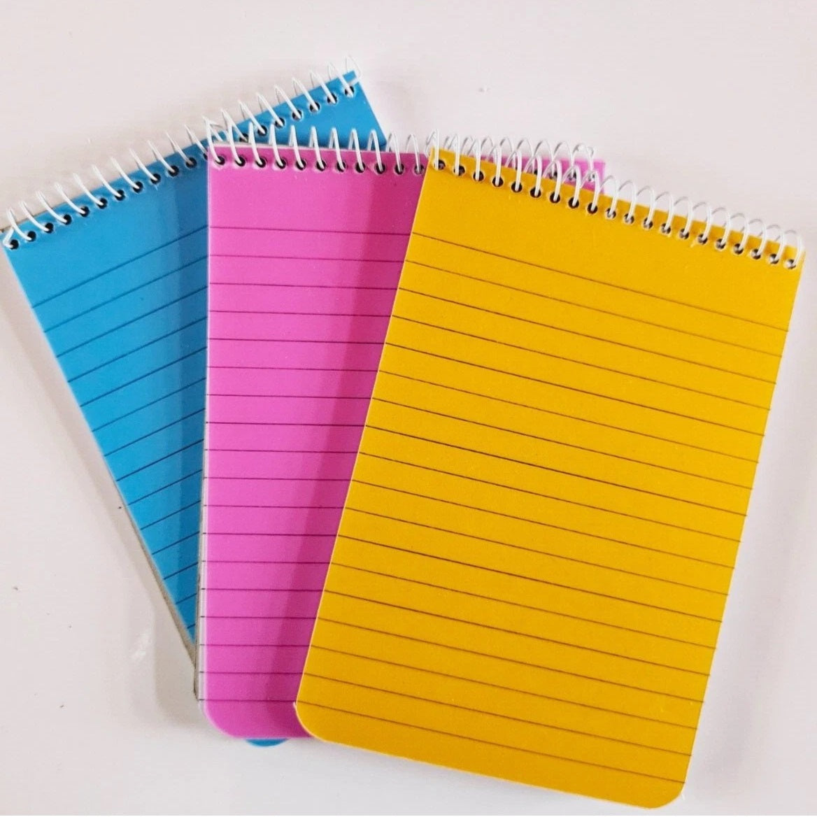 Tallon Just Stationery Neon PP Cover Notepads Assorted Colours Pack of 3 6617 | Ruled Paper