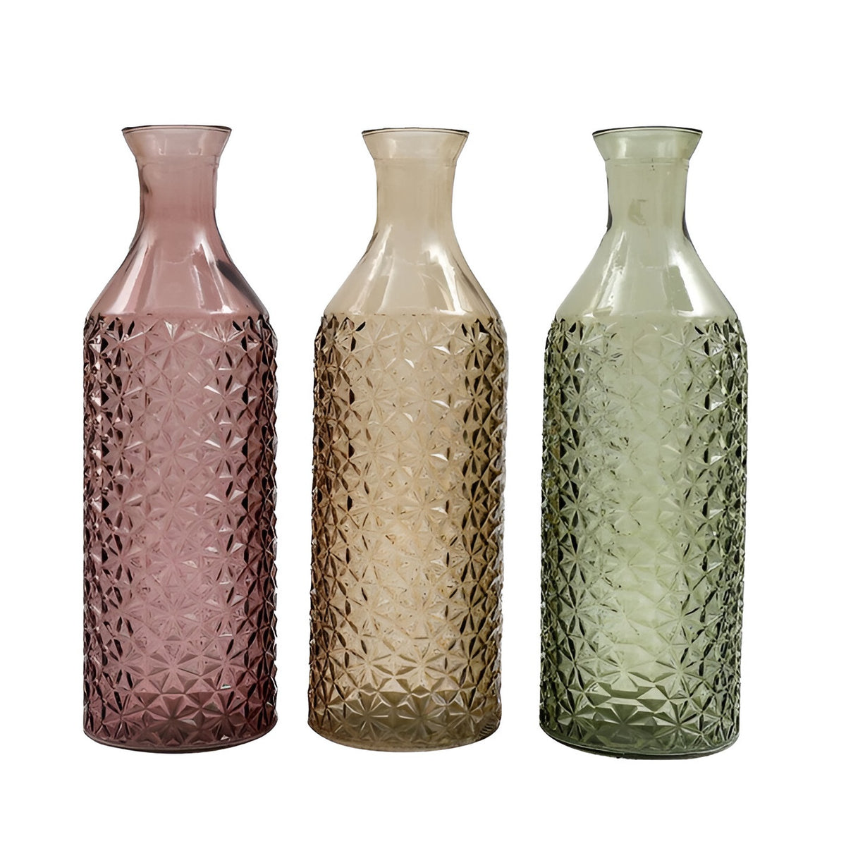 SIL Embossed Glass Valve Assorted 10cm x 10cm x 30cm Pack of 1 OR6706