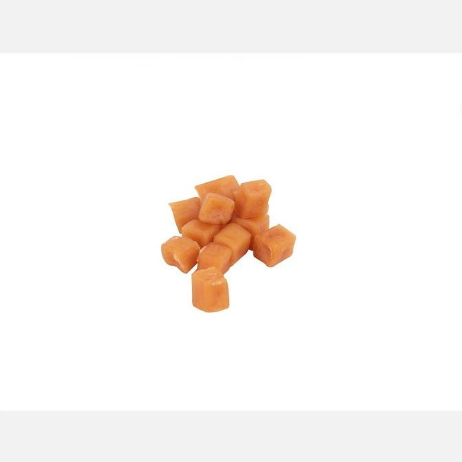 World of Pet Tasty Salmon Bites for Cats Brown 0.7cm x 0.7cm Pack of 12 80g WP1158 | Over 75 Percent Real Fish | Enriched with Vitamins-Minerals and Taurine | Resealable Pack