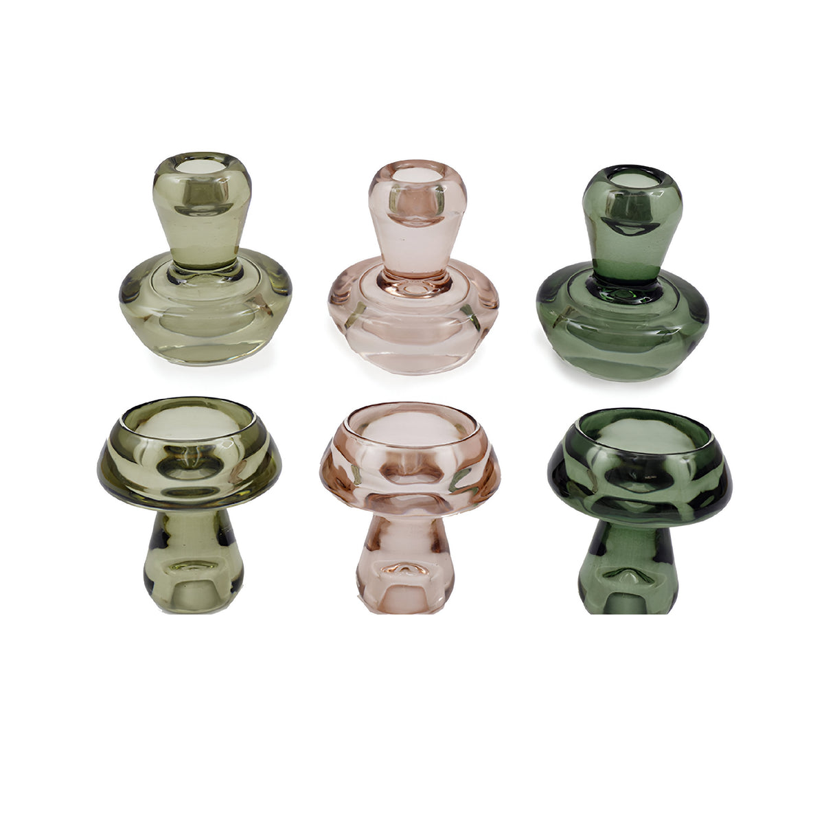 SIL Interiors Mushroom Reverse Candle Holder Assorted Colours 8cm x 9cm Pack of 1 CH6548