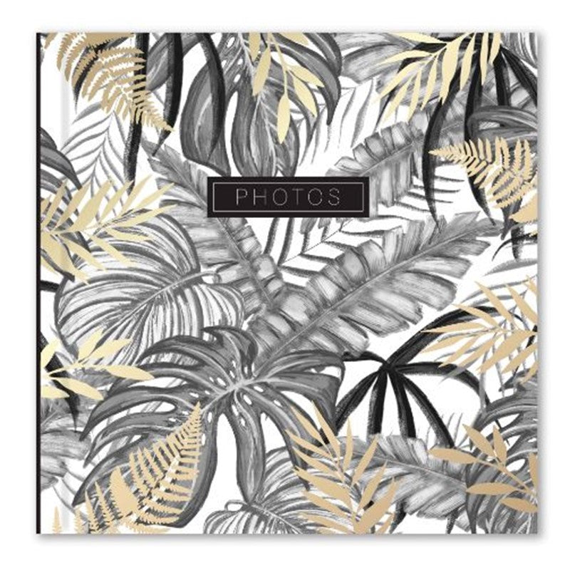 Tallon Flourish 200 Slip-In Pocket Photo Album Black and Gold 6-Inch x 4-Inch 7593