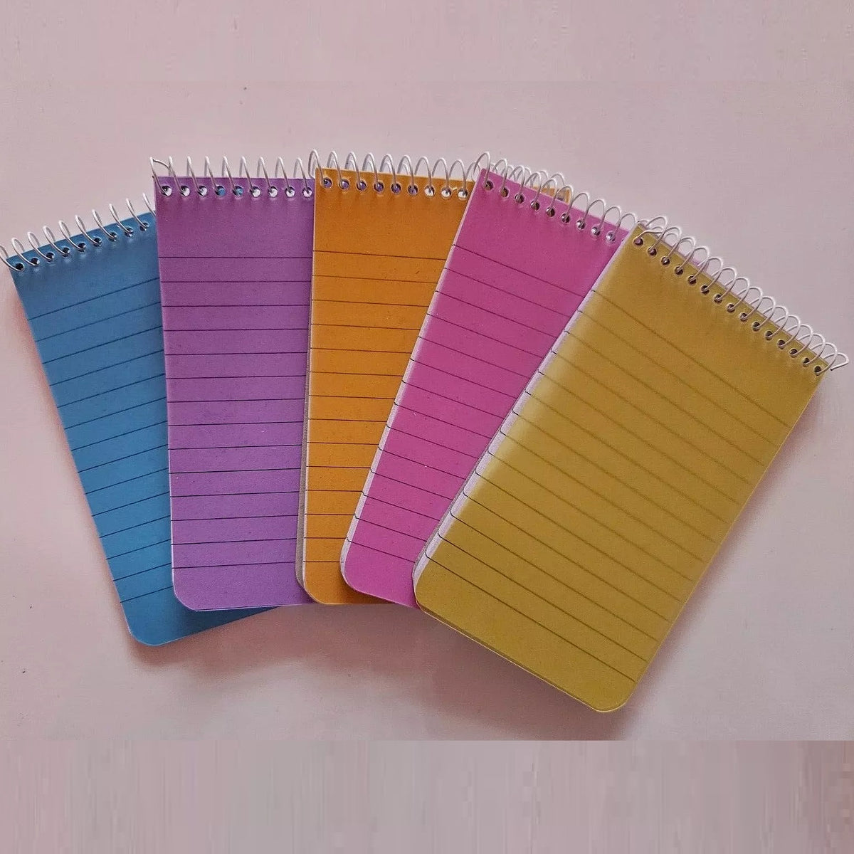 Tallon Just Stationery Neon PP Cover Notepads Assorted Colours Pack of 5 6618 | Ruled Paper