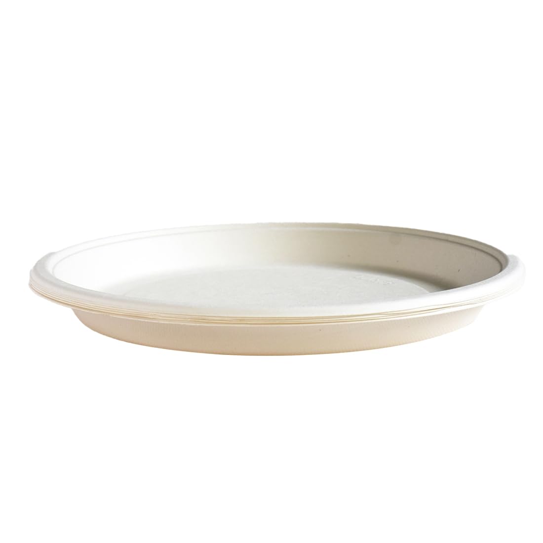 Dura Kitchen Accessories Bagasse Plates White 9-Inch Pack of 10 DA008 | Durable | Leak and Cut Resistant | 100 Percent Compostable and Biodegradable | Microwave and Freezer Safe | Premium Strength