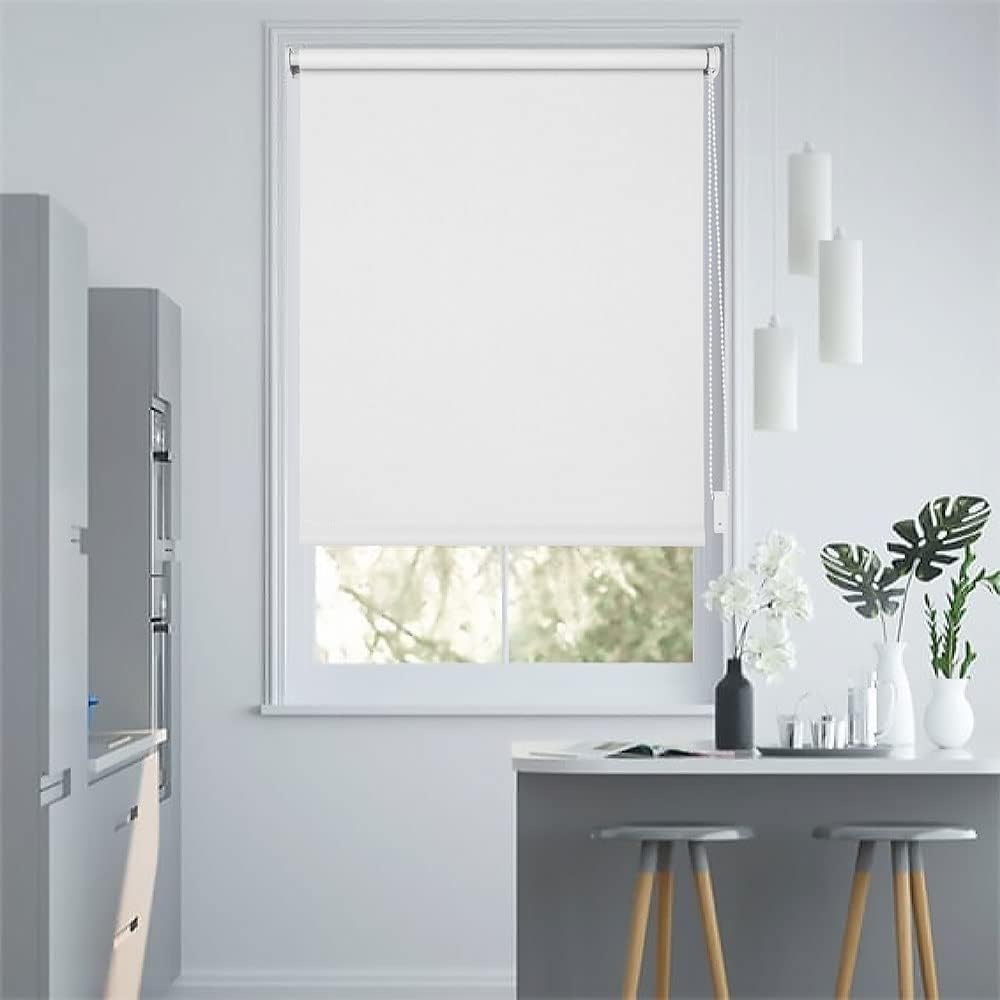 Blackout Roller Blinds Assorted Colours 180cm x 200cm Pack of 1 AY007E | UV Protection Window Shade | Light-Blocking | Thermal Insulated Roller Shades for Home and Office