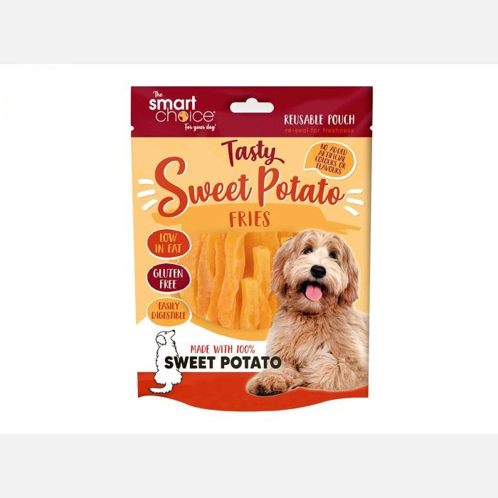 Smart Choice Tasty Sweet Potato Fries for Dogs Brown 150g SC1596 | Made with 100 Percent Sweet Potato | Resealable Pouch | No Artificial Colourants | Low Fat | Easily Digestible | Gluten Free