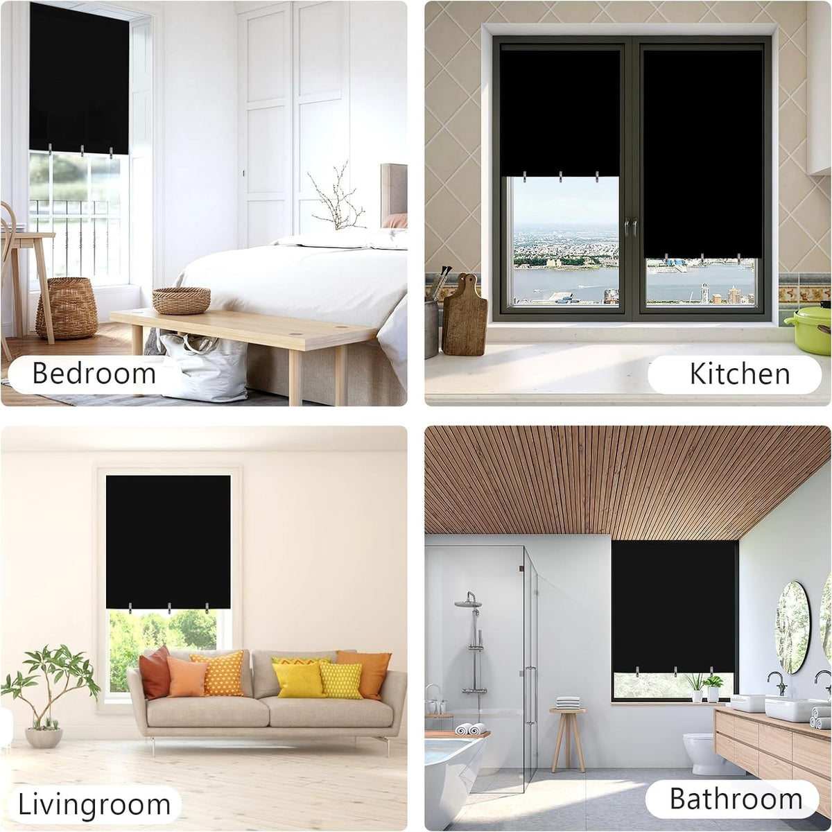 Adorn Cut to Fit Stick-On Blinds Assorted Colours 90cm x 180cm Pack of 1 AY008B | No Drilling Required | Light Blocking | Easy Installation | Trim to Size