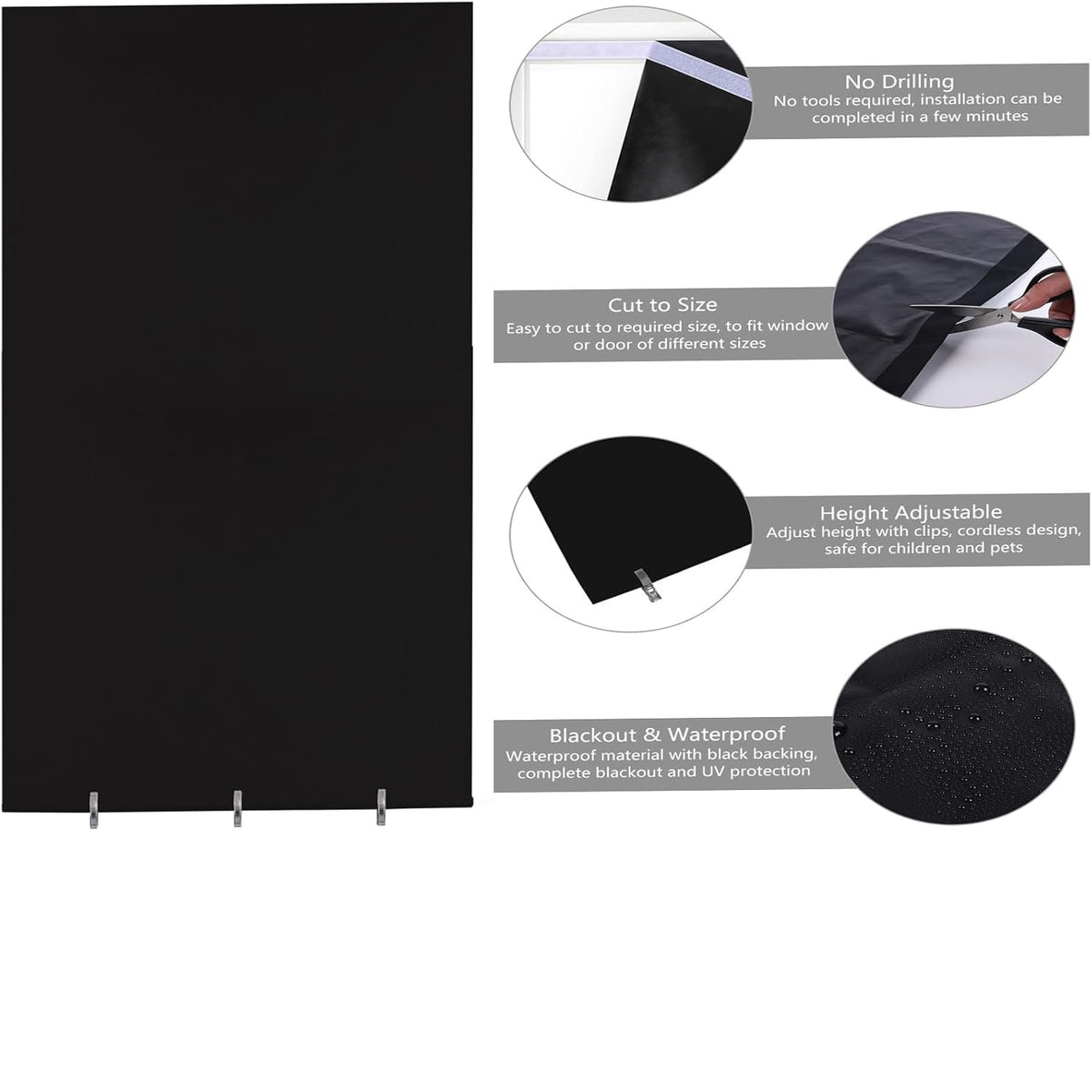 Adorn Cut to Fit Stick-On Blinds Assorted Colours 90cm x 180cm Pack of 1 AY008B | No Drilling Required | Light Blocking | Easy Installation | Trim to Size