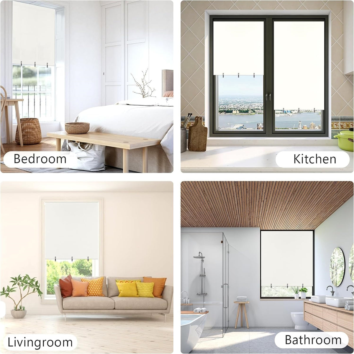 Adorn Cut to Fit Stick-On Blinds Assorted Colours 90cm x 180cm Pack of 1 AY008B | No Drilling Required | Light Blocking | Easy Installation | Trim to Size