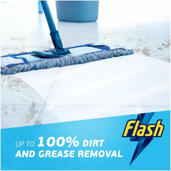 Flash All-Purpose Fresh Lemon Cleaner Yellow 1Ltr C009927 | Removes 100 Percent Grease amd Dirt | Long Lasting Scent and Brilliant Shine | No Harsh Residue | Free from Bleach