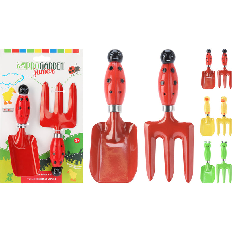 Pro Garden Kids Metal Garden Tool Set Assorted Colours 2-Piece CY8001490