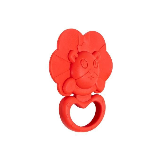 World of Pets Puppy Rubber Chew Toy Assorted Colours 9cm x 1.5cm x 20cm Pack of 1 WP1440 | Cute Animal Shapes Lion-Monkey-Bee | Gentle on Gums | For Puppies that Love to Play