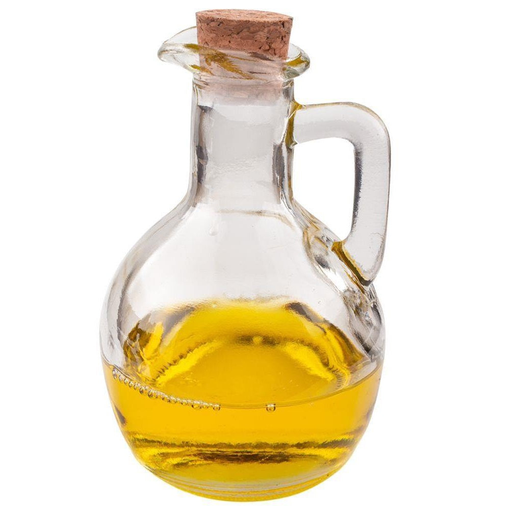 Oil and Vinegar Glass Bottle with Cork Lid Transparent 12cm x 7.5cm 150ml Pack of 1 695000040