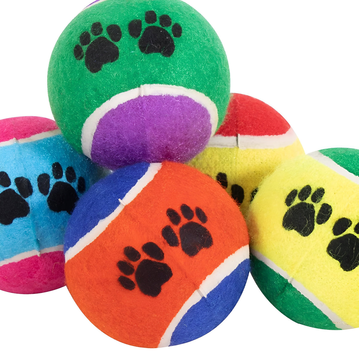 RSW Smart Choice Tennis Balls Assorted Colours 2-Inch Pack of 5 SC1554 | Great for Games of Throw and Fetch