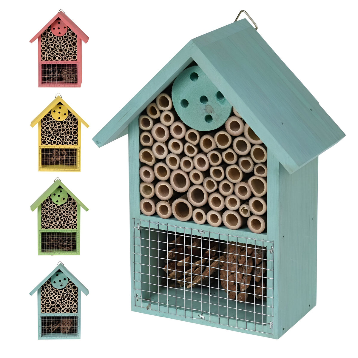 Wooden Insect Hotel Assorted Colours 20cm x 15cm x 8cm Pack of 1 VH2000110